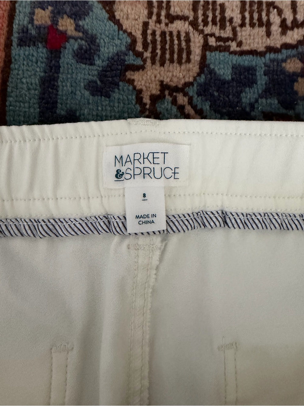 Market & Spruce White Cotton Bermuda Shorts Womens size 8 - Picture 6 of 6